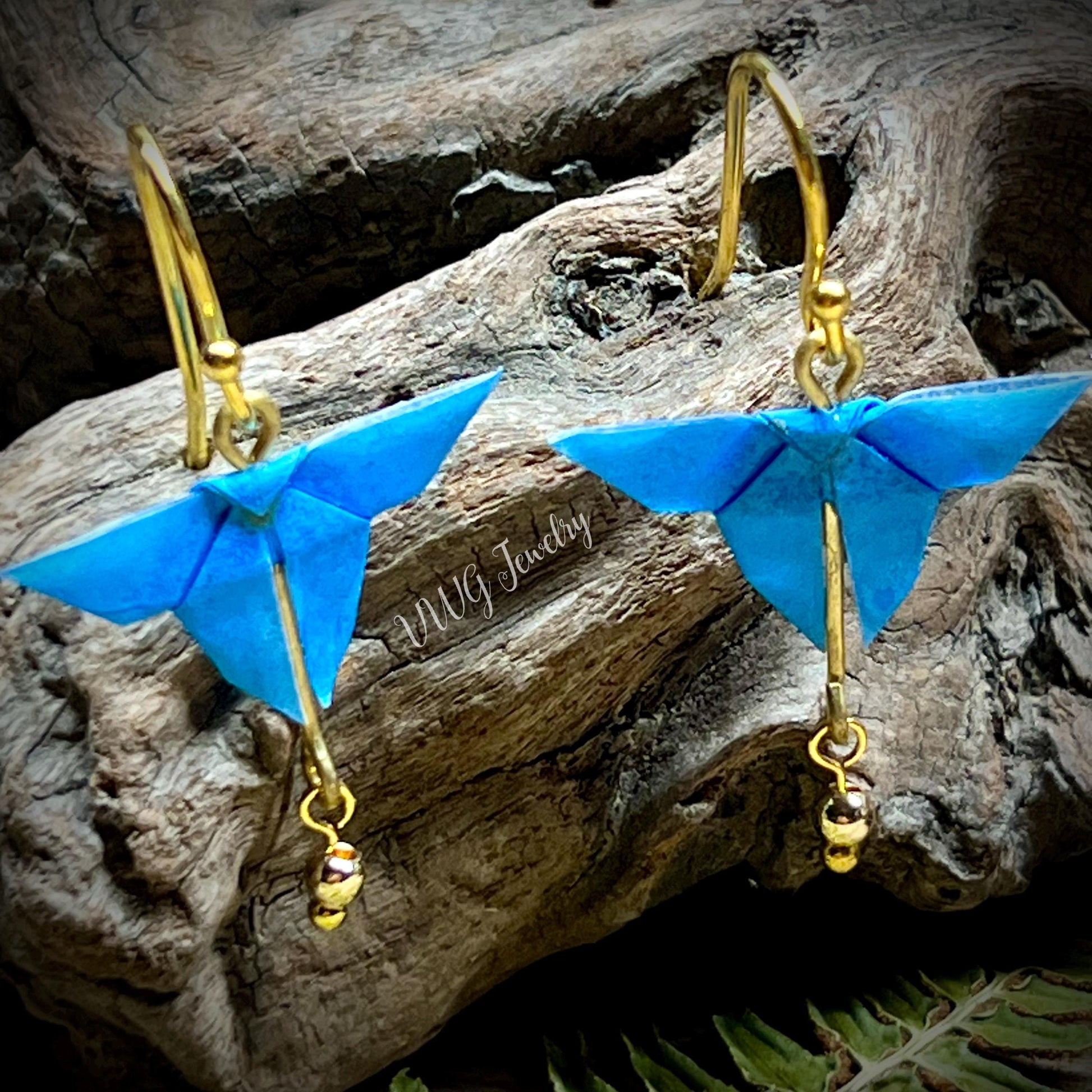 Origami Butterfly Earrings | Handmade Japanese Paper Butterfly Earrings | Lightweight Nature Jewelry
