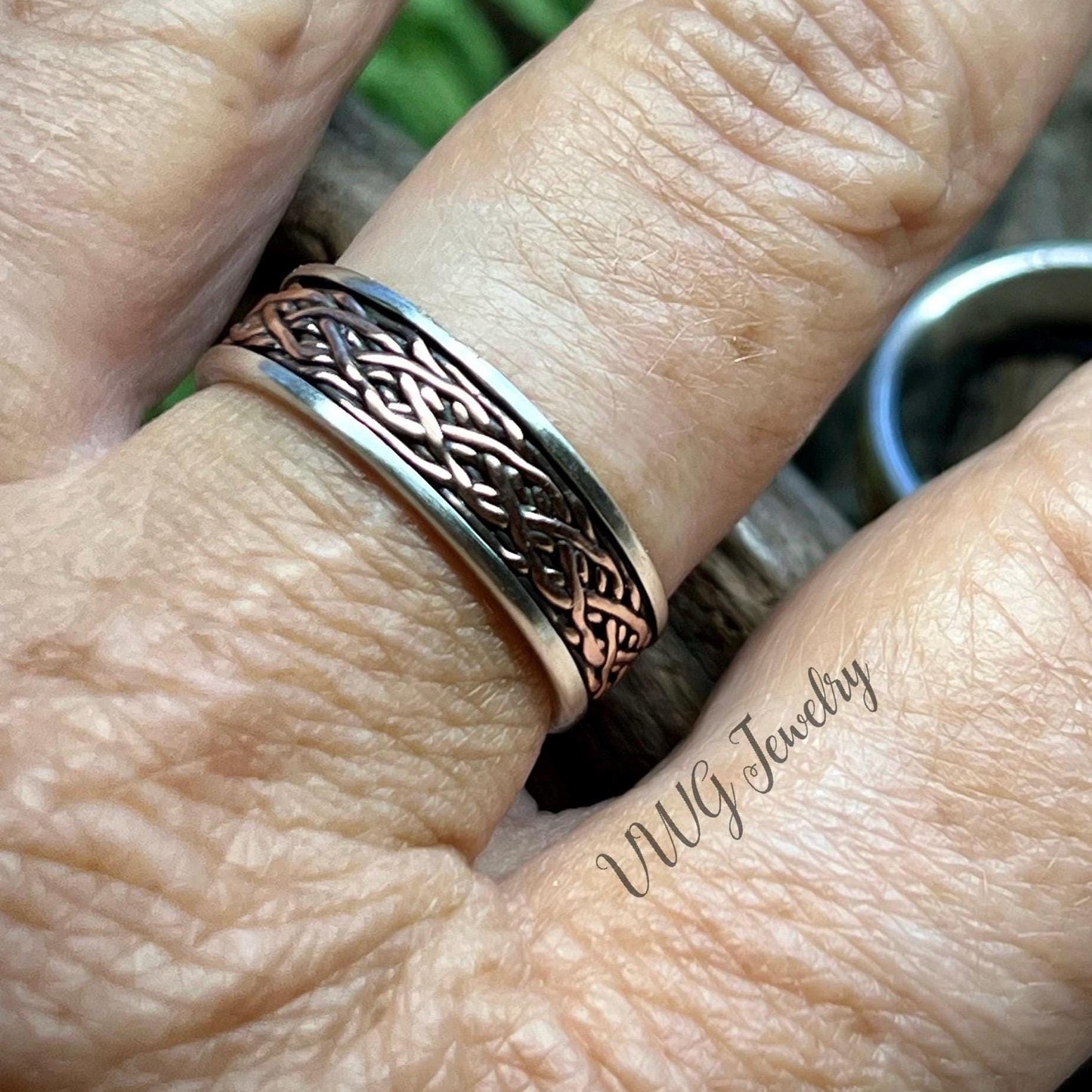 Gypsy Braided Sterling Silver Ring Braided Band 925