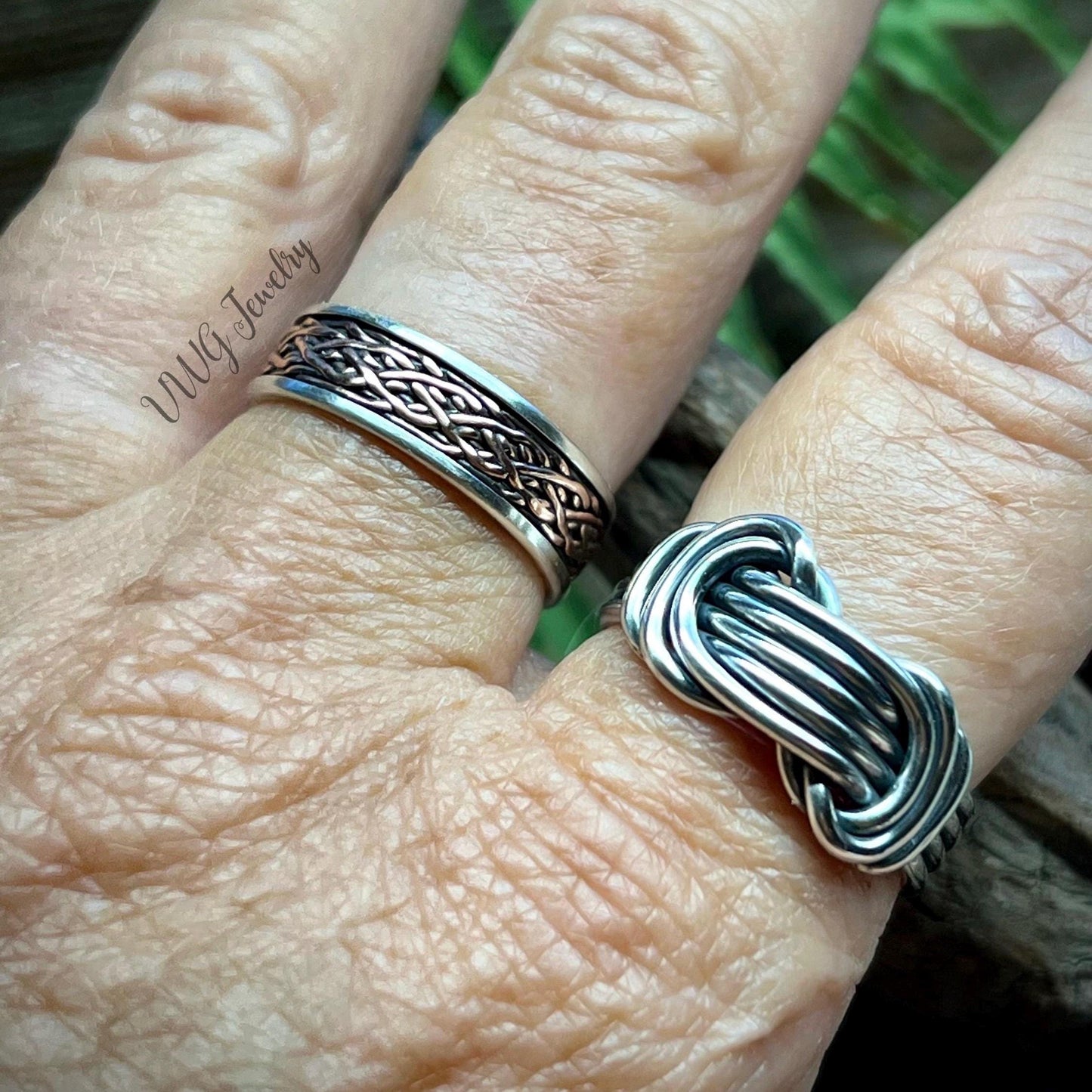 Gypsy Braided Sterling Silver Ring Braided Band 925