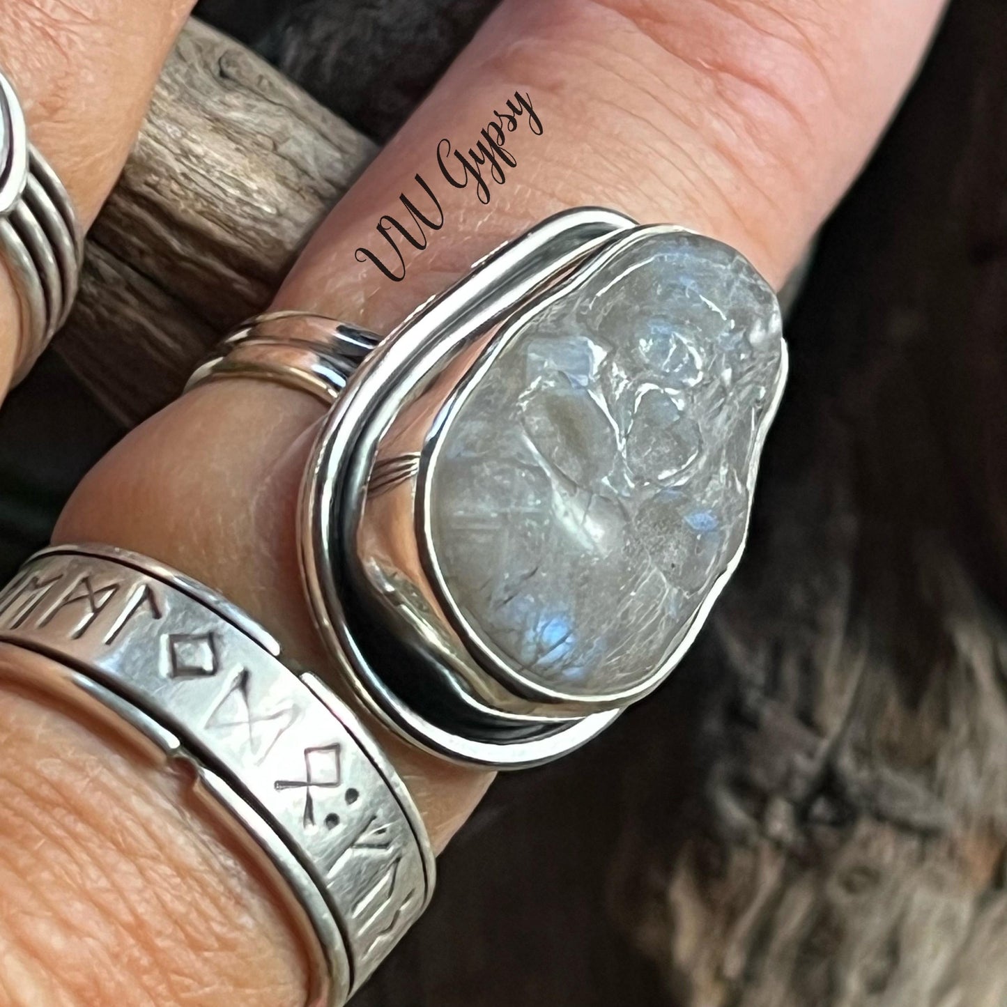 Sugar Skull Gemstone Rings Sterling Silver .925