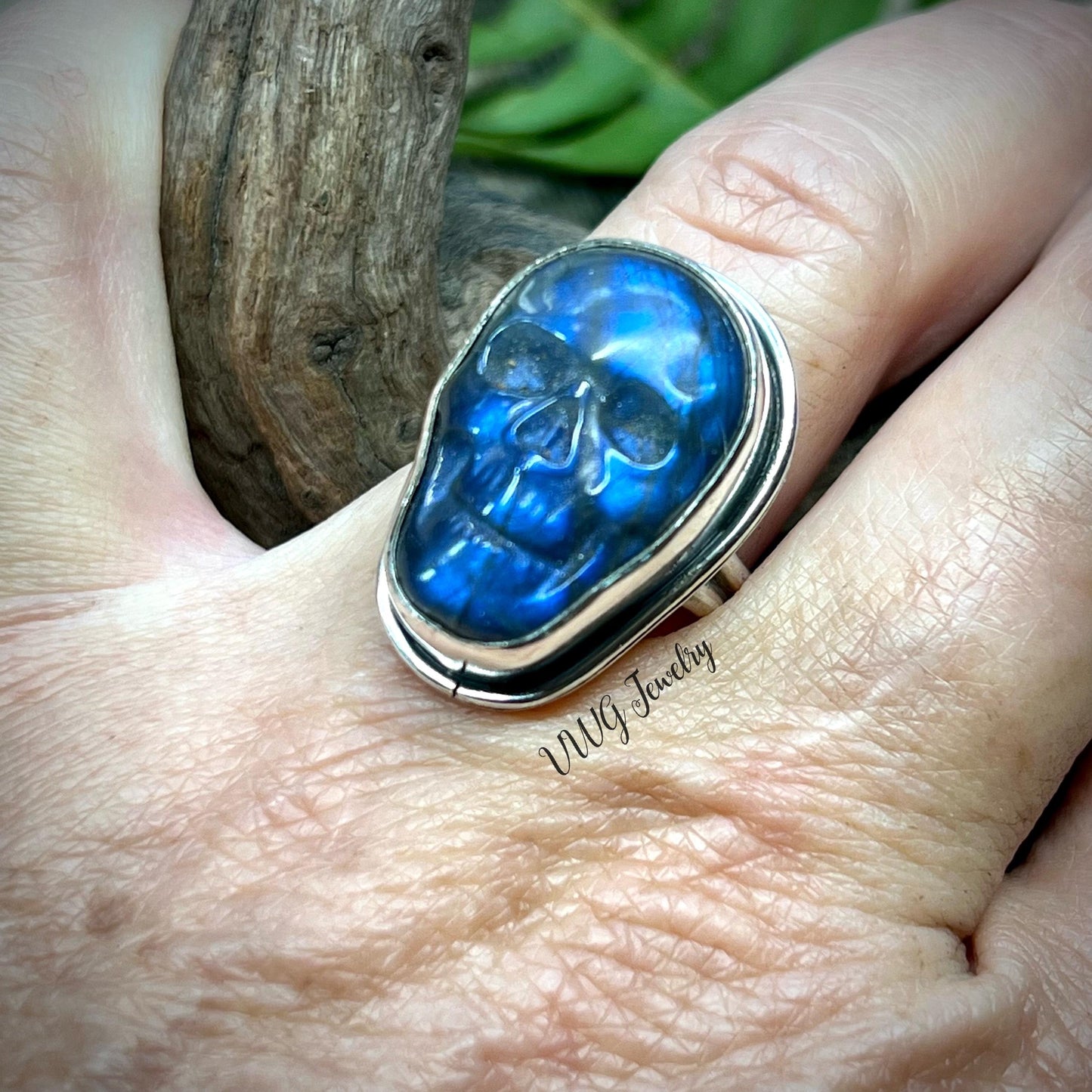 Sugar Skull Gemstone Rings Sterling Silver .925