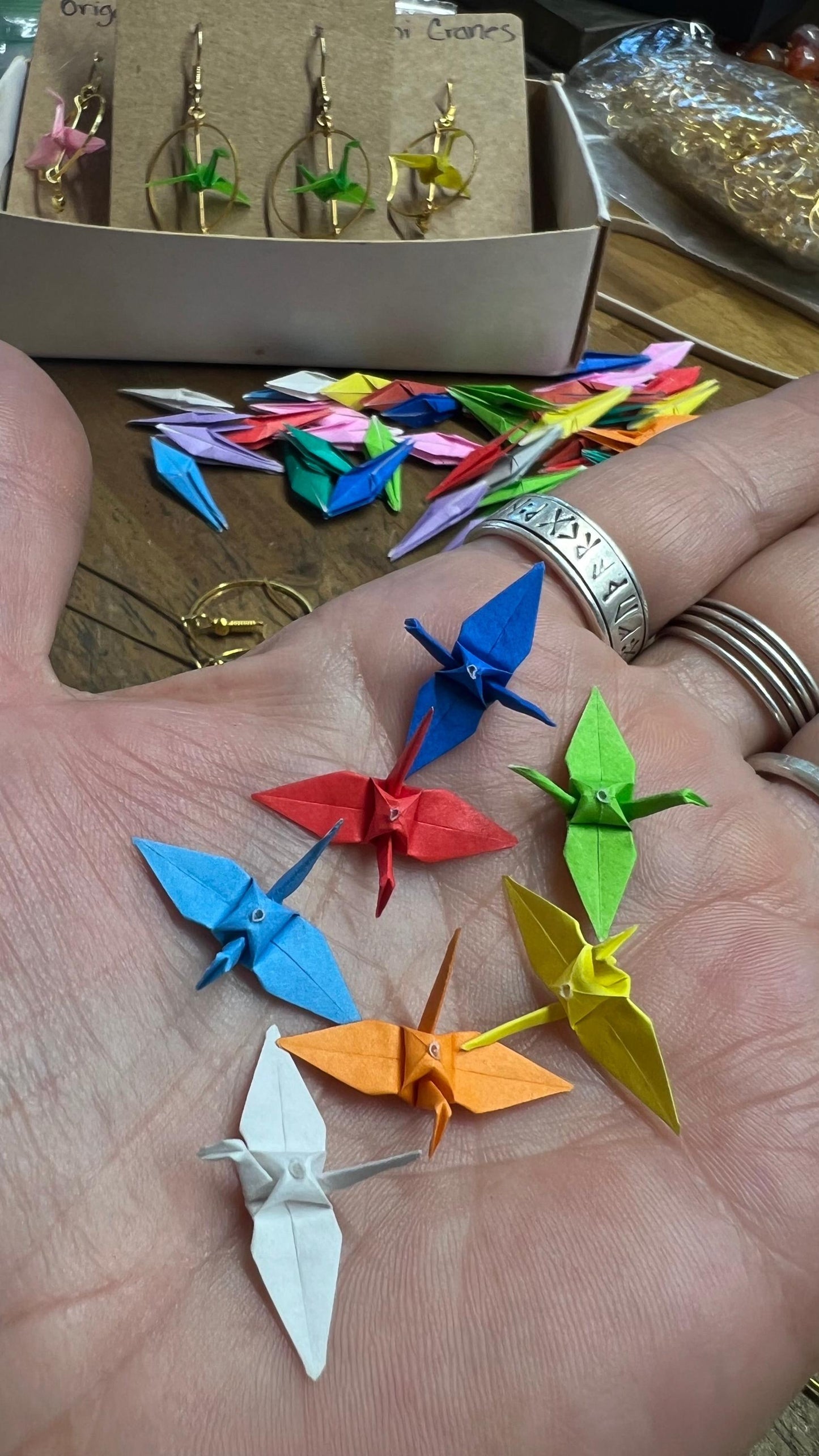 Origami Crane Earrings | Handmade Japanese Paper Crane Earrings | Symbol of Peace & Hope