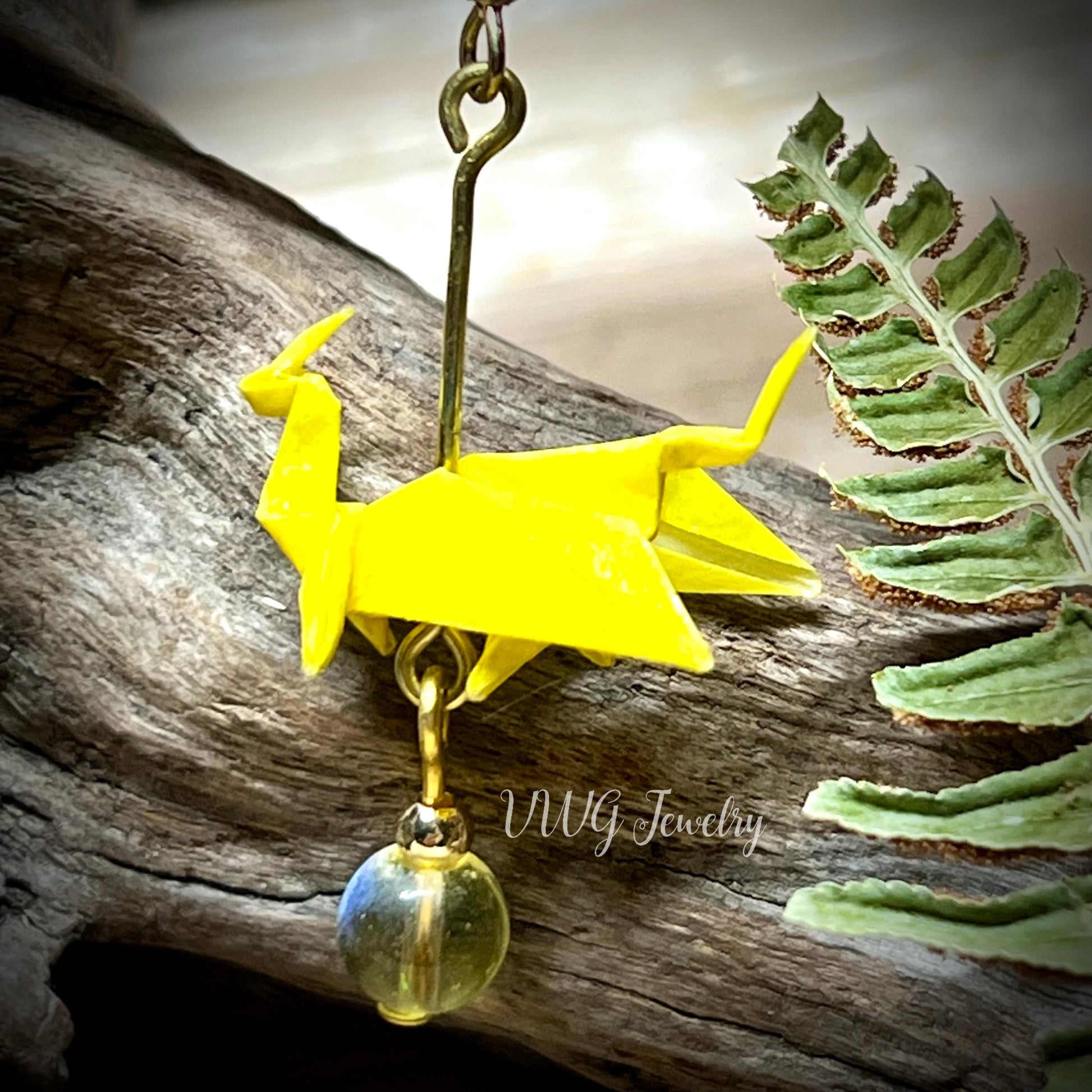 Origami Dragon Earrings | Handmade Japanese Paper Dragon Earrings | Fantasy Dragon Jewelry