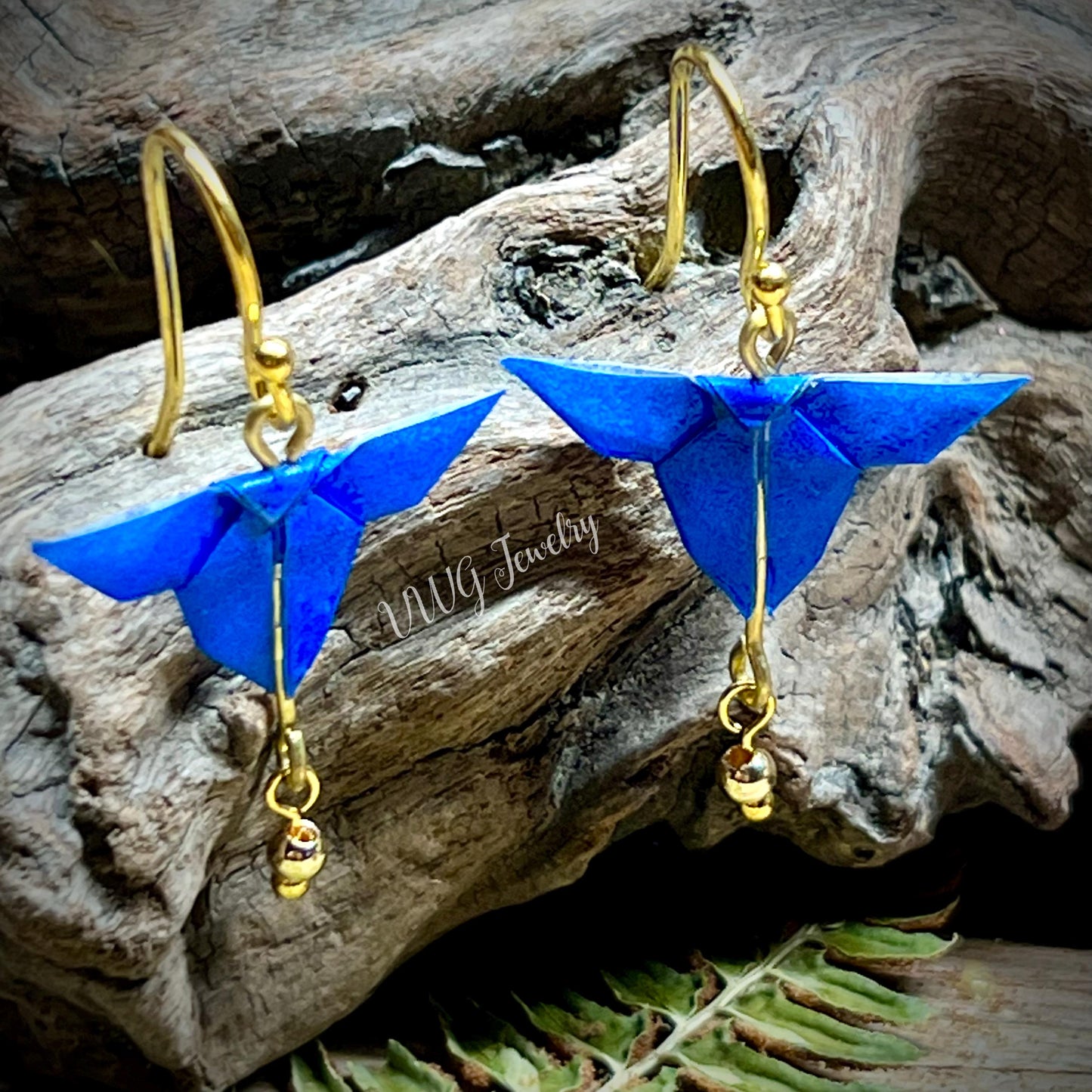 Origami Butterfly Earrings | Handmade Japanese Paper Butterfly Earrings | Lightweight Nature Jewelry