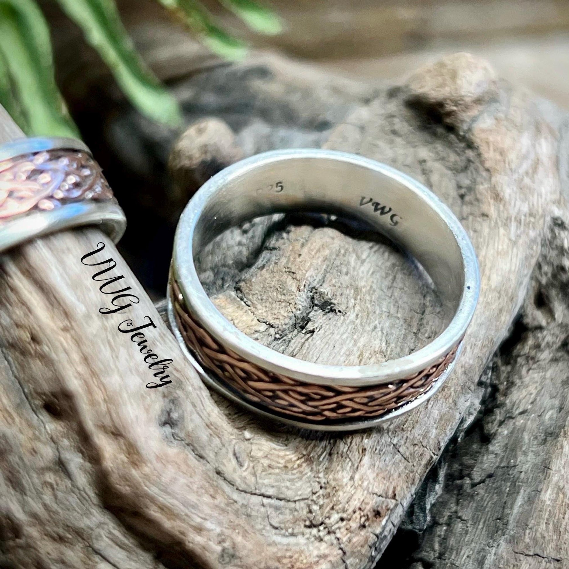 Gypsy Braided Sterling Silver Ring Braided Band 925