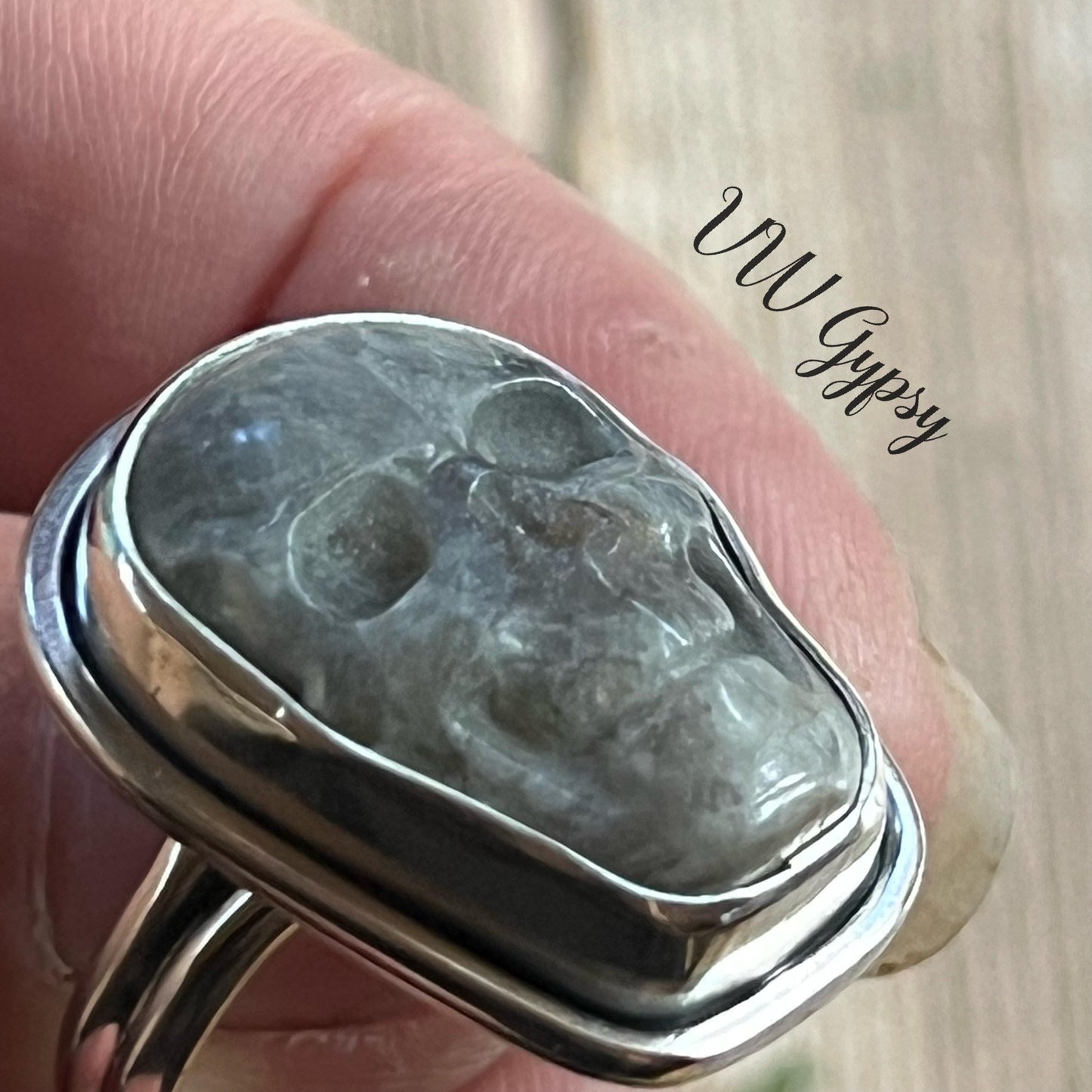 Sugar Skull Gemstone Rings Sterling Silver .925