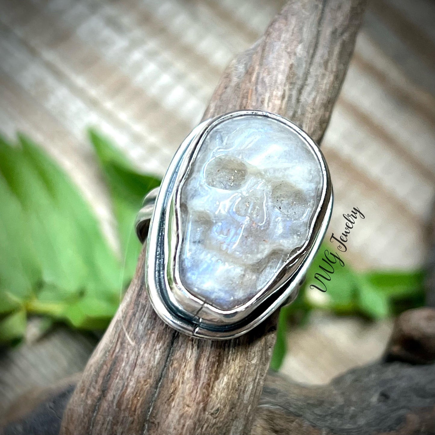 Sugar Skull Gemstone Rings Sterling Silver .925