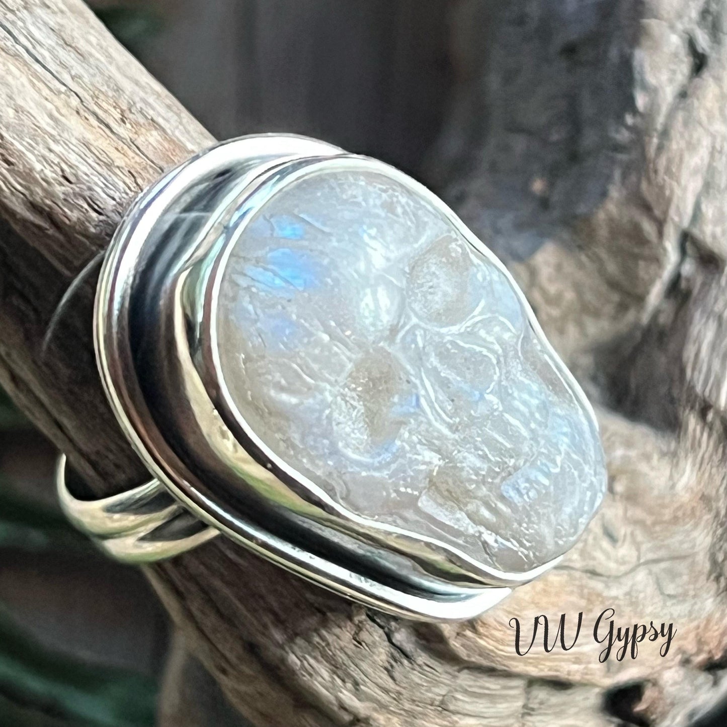 Sugar Skull Gemstone Rings Sterling Silver .925