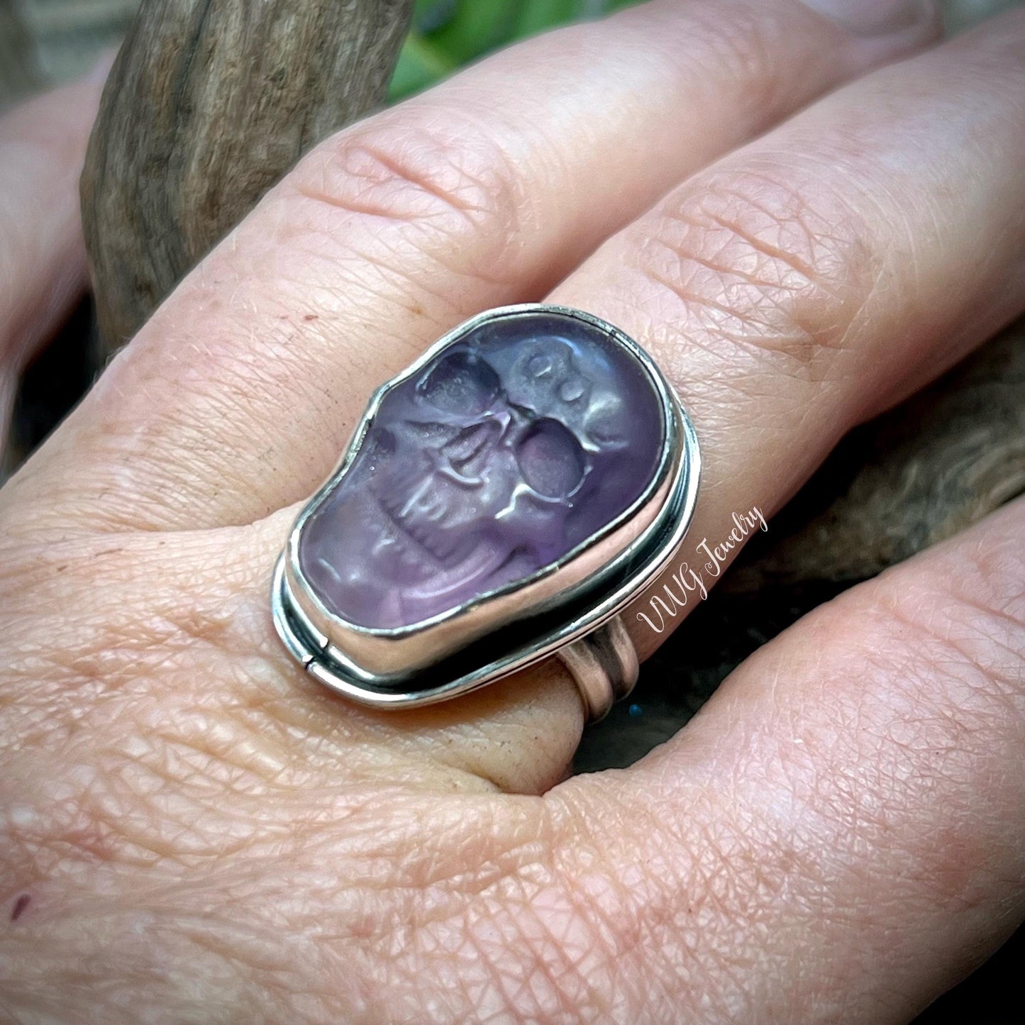 Sugar Skull Gemstone Rings Sterling Silver .925