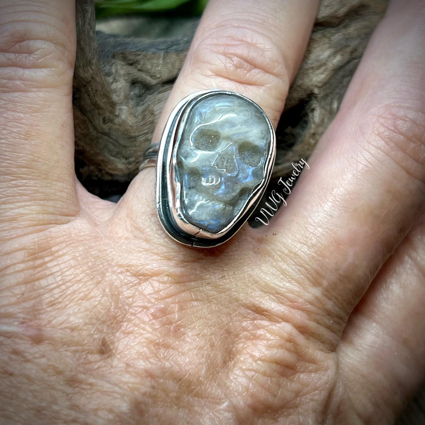 Sugar Skull Gemstone Rings Sterling Silver .925