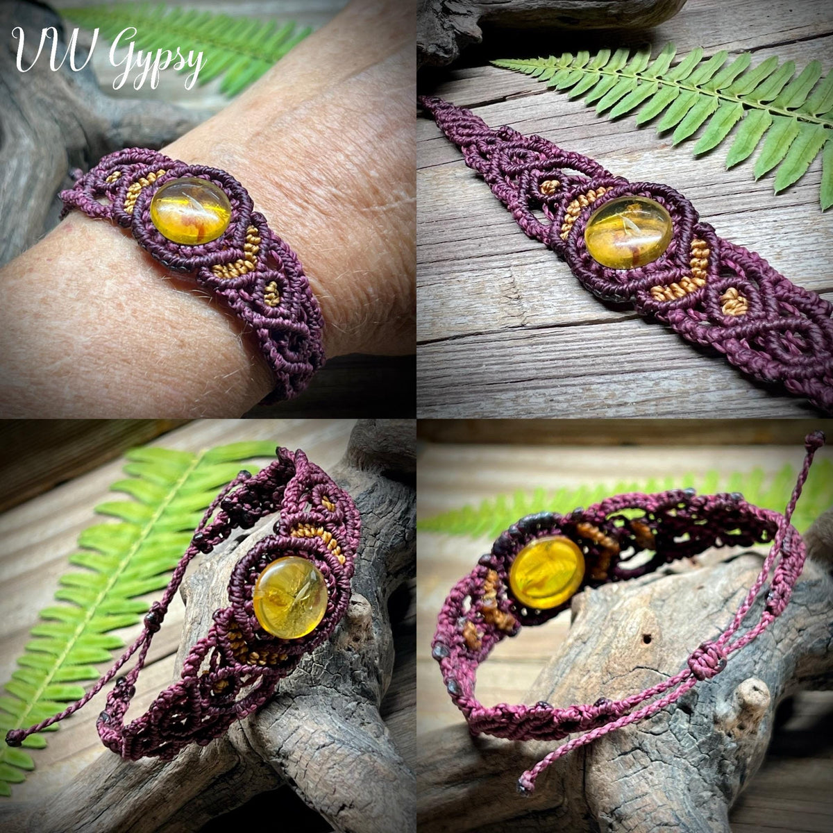 Guatemalan Jade Macrame Bracelet Handmade Jadeite Adjustable Boho