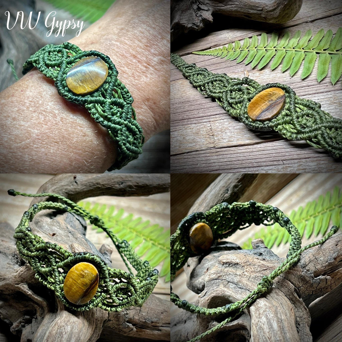 Guatemalan Jade Macrame Bracelet Handmade Jadeite Adjustable Boho