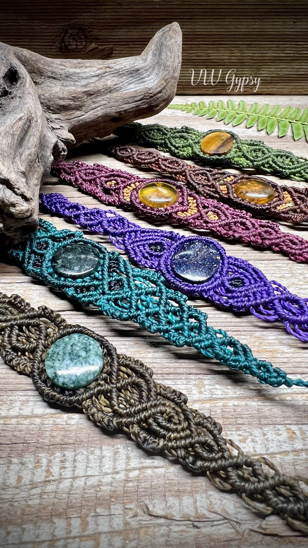 Guatemalan Jade Macrame Bracelet Handmade Jadeite Adjustable Boho