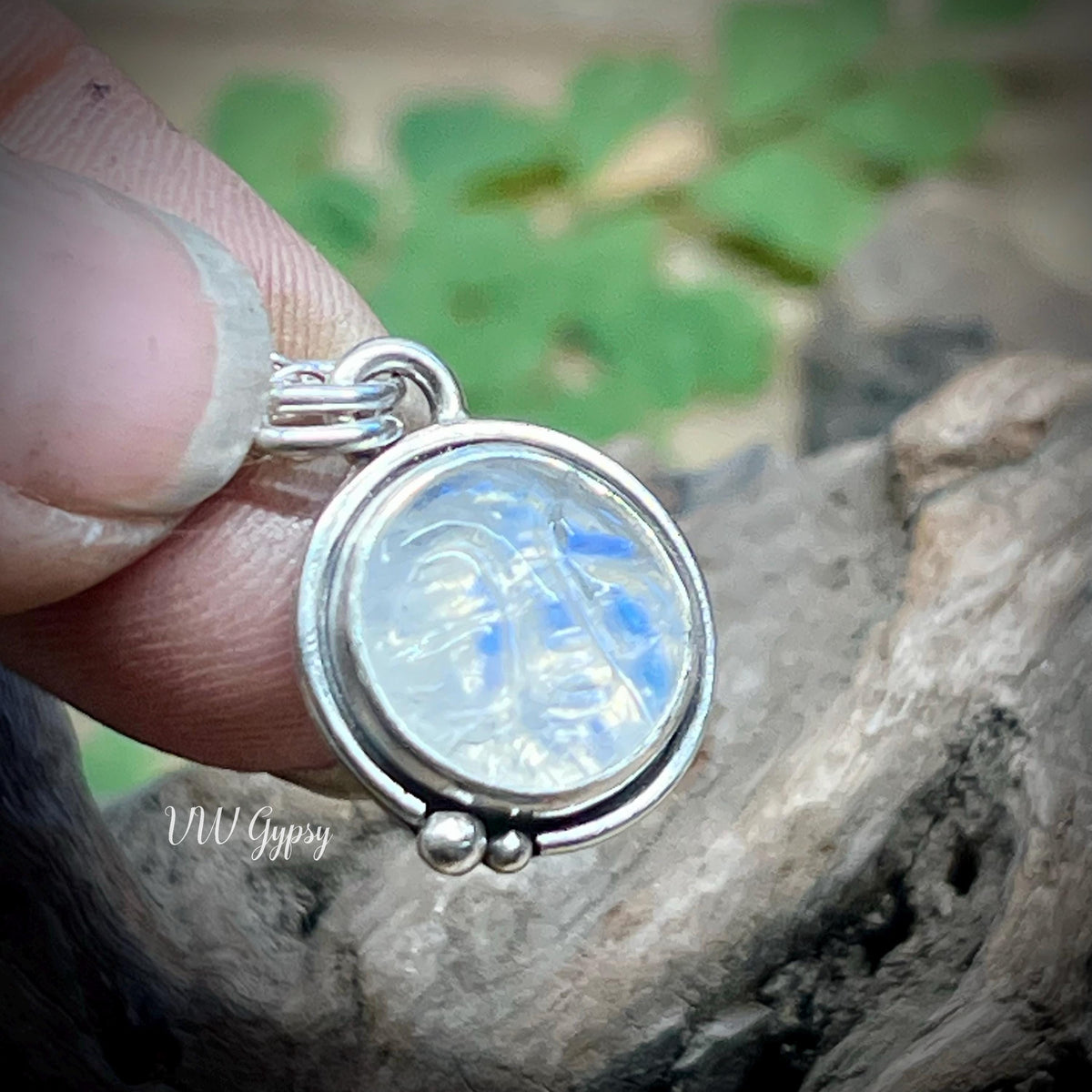 Moon Sterling Silver Necklace Handmade 925 Silver Natural Celestial Jewelry