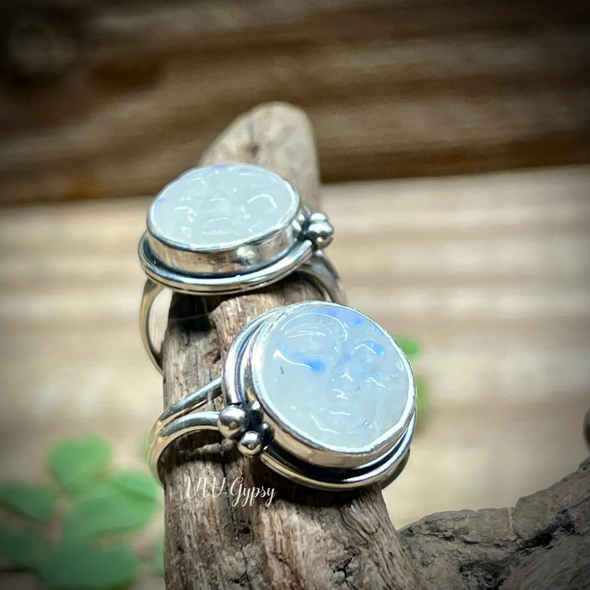 Moon Sterling Silver Rings Handmade 925 Natural Celestial Jewelry