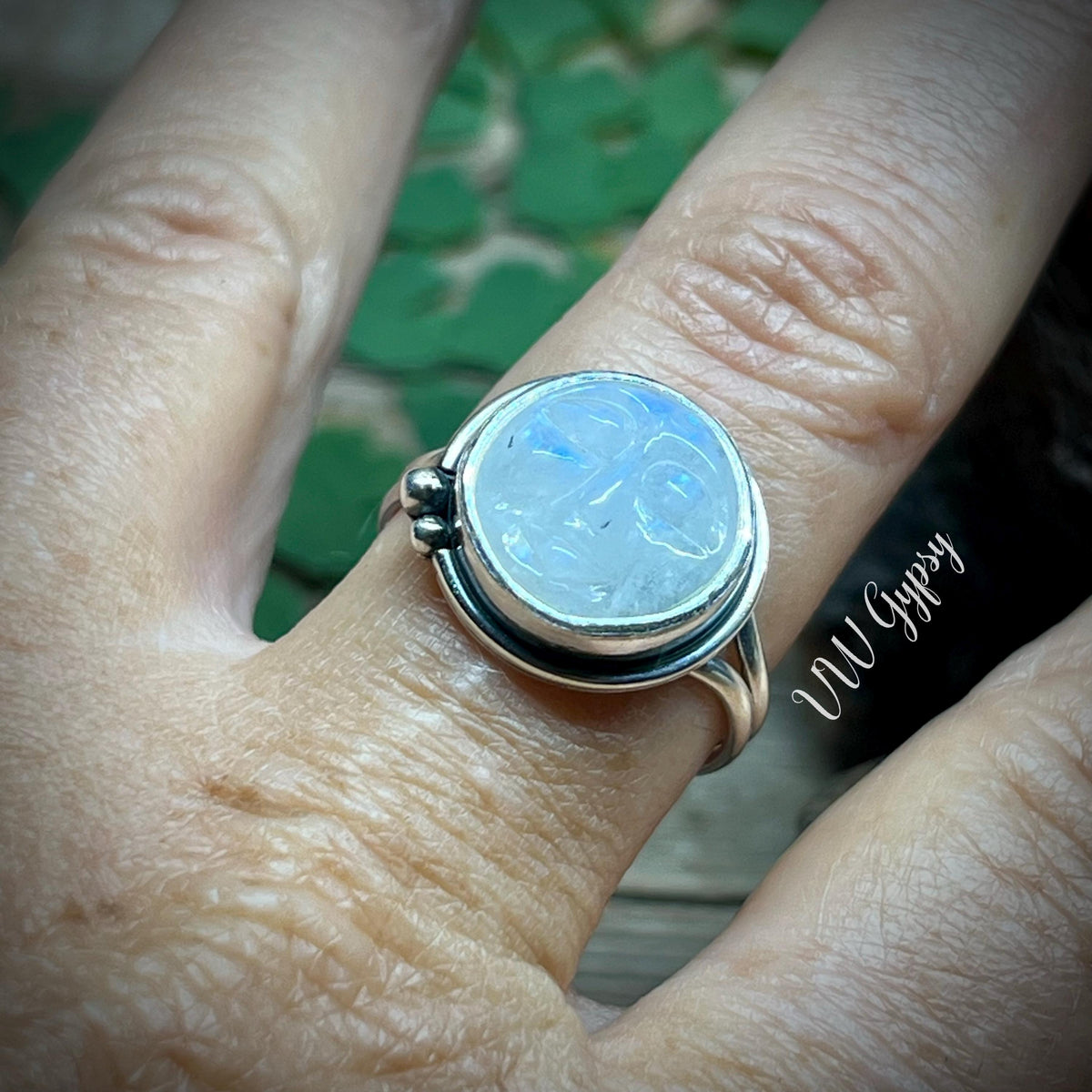 Moon Sterling Silver Rings Handmade 925 Natural Celestial Jewelry
