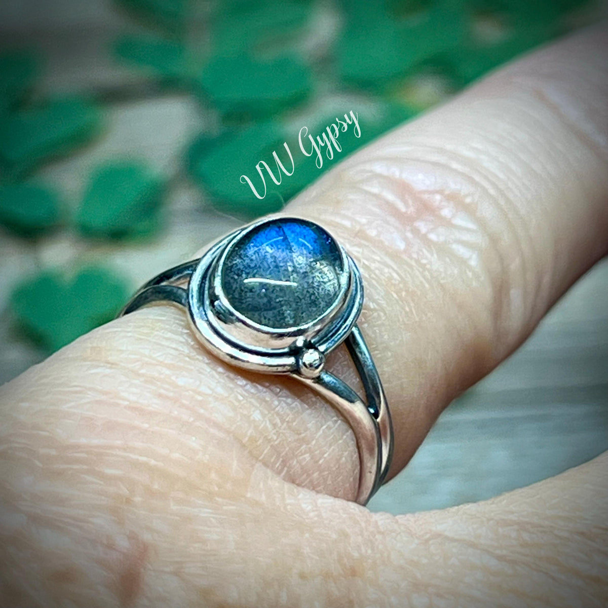Labradorite Sterling Silver Rings Handmade Blue Gemstone 925