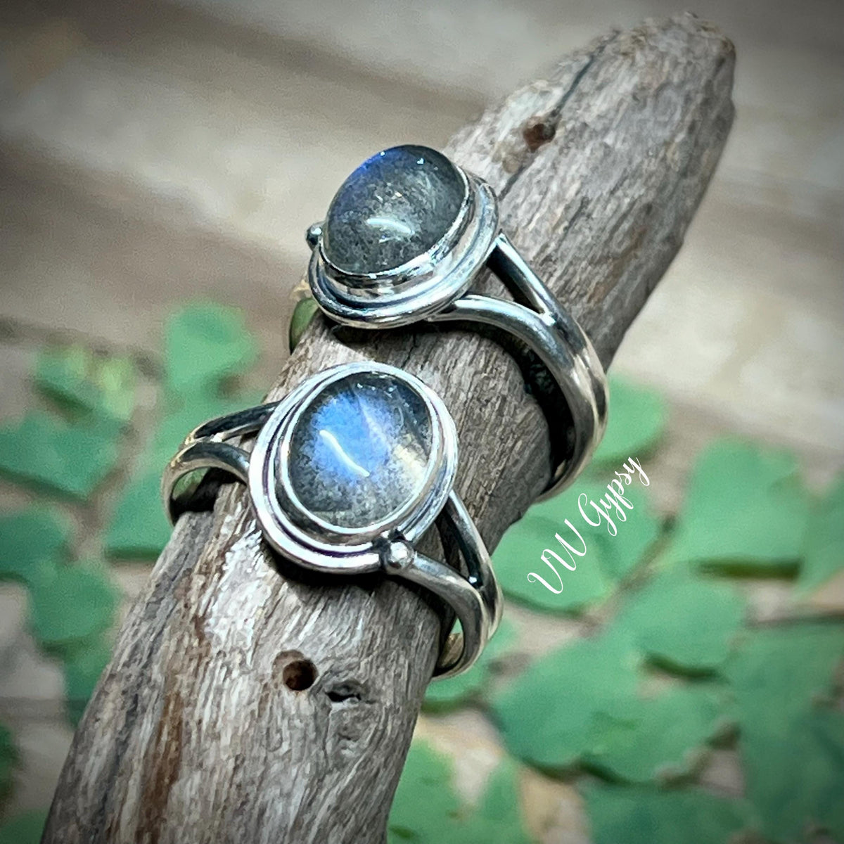 Labradorite Sterling Silver Rings Handmade Blue Gemstone 925