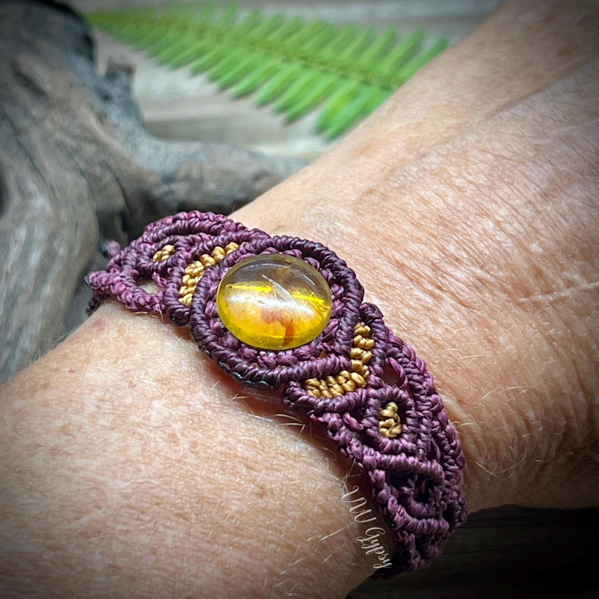 Guatemalan Jade Macrame Bracelet Handmade Jadeite Adjustable Boho
