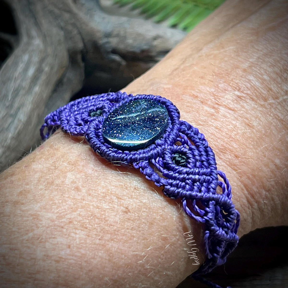 Guatemalan Jade Macrame Bracelet Handmade Jadeite Adjustable Boho