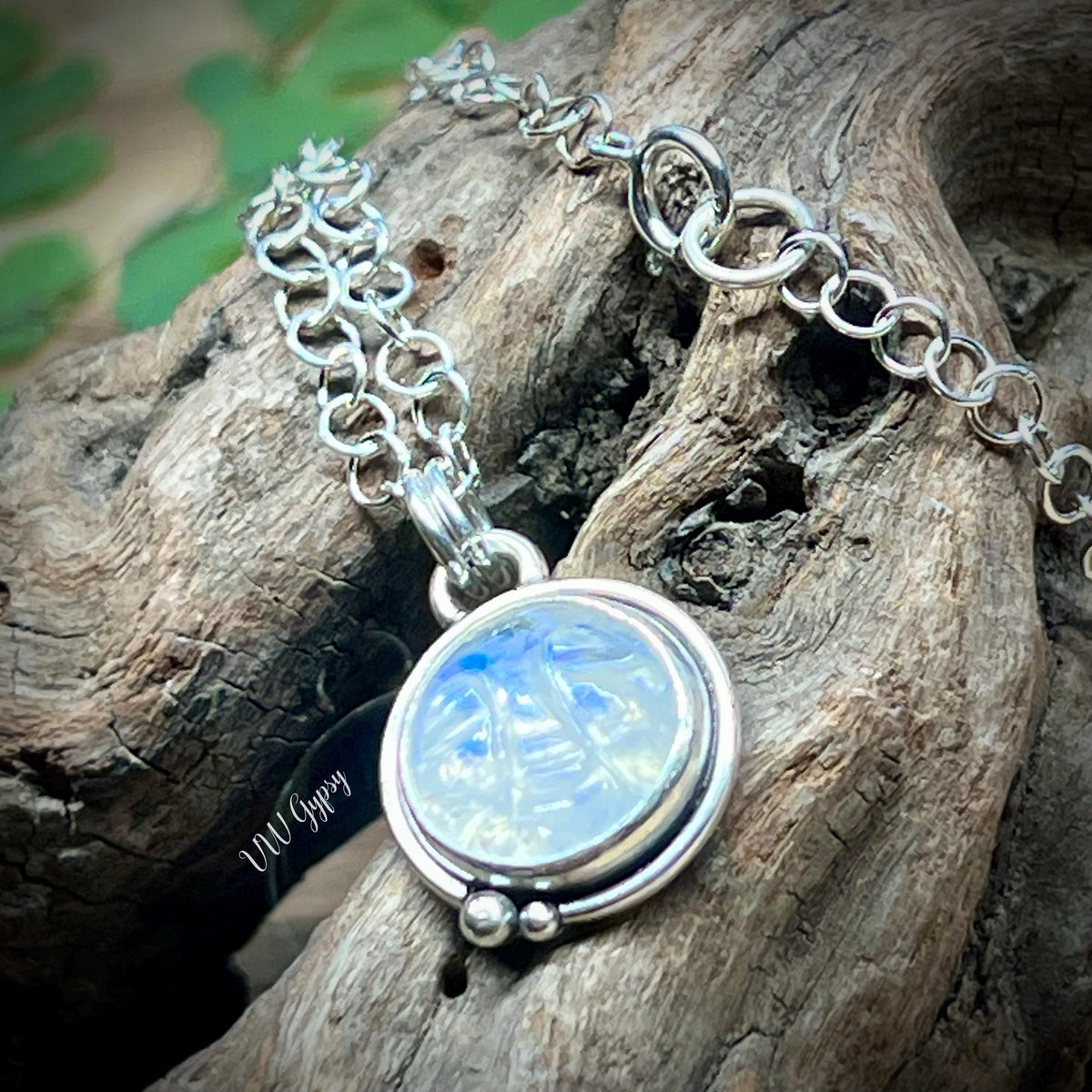Moon Sterling Silver Necklace Handmade 925 Silver Natural Celestial Jewelry