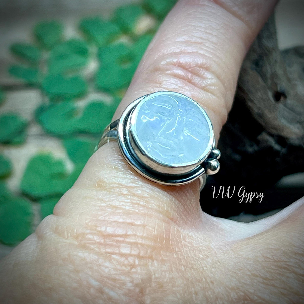 Moon Sterling Silver Rings Handmade 925 Natural Celestial Jewelry
