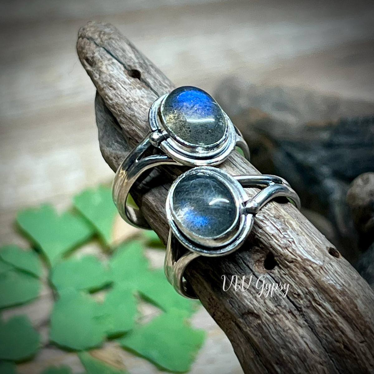 Labradorite Sterling Silver Rings Handmade Blue Gemstone 925