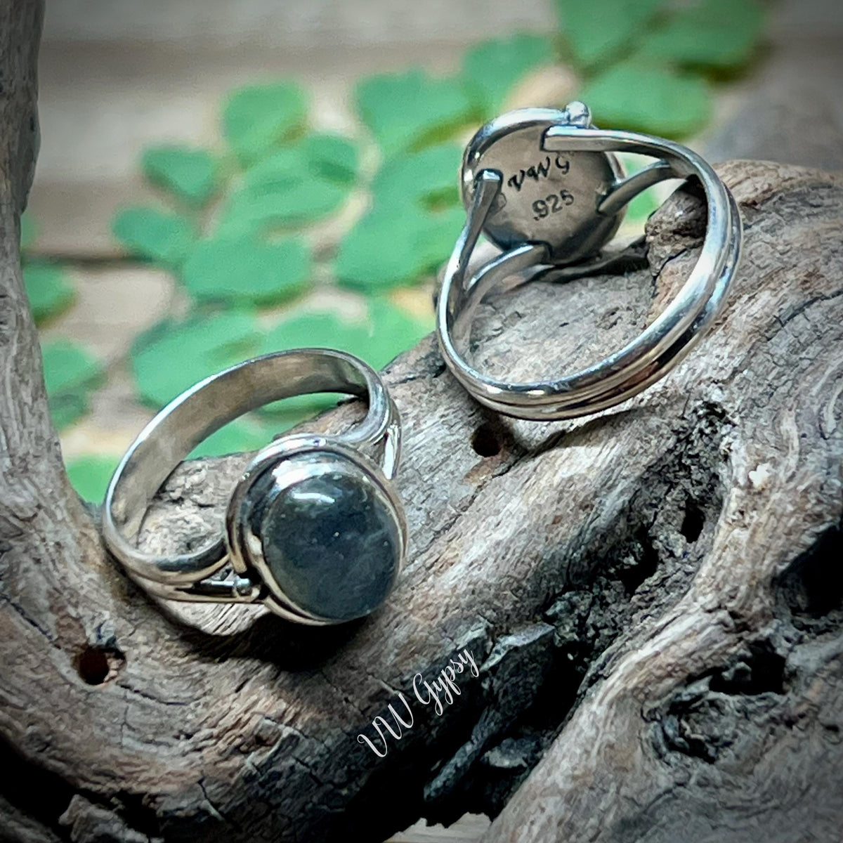 Labradorite Sterling Silver Rings Handmade Blue Gemstone 925