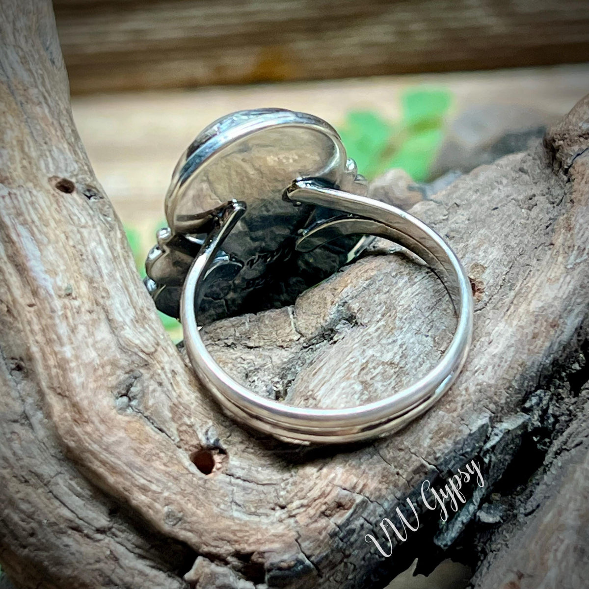 Hawk Moth Skull Moonstone Ring .925 size 10