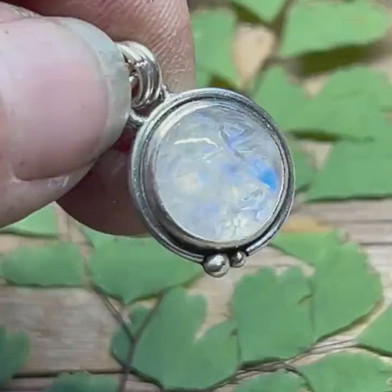 Moon Sterling Silver Necklace Handmade 925 Silver Natural Celestial Jewelry