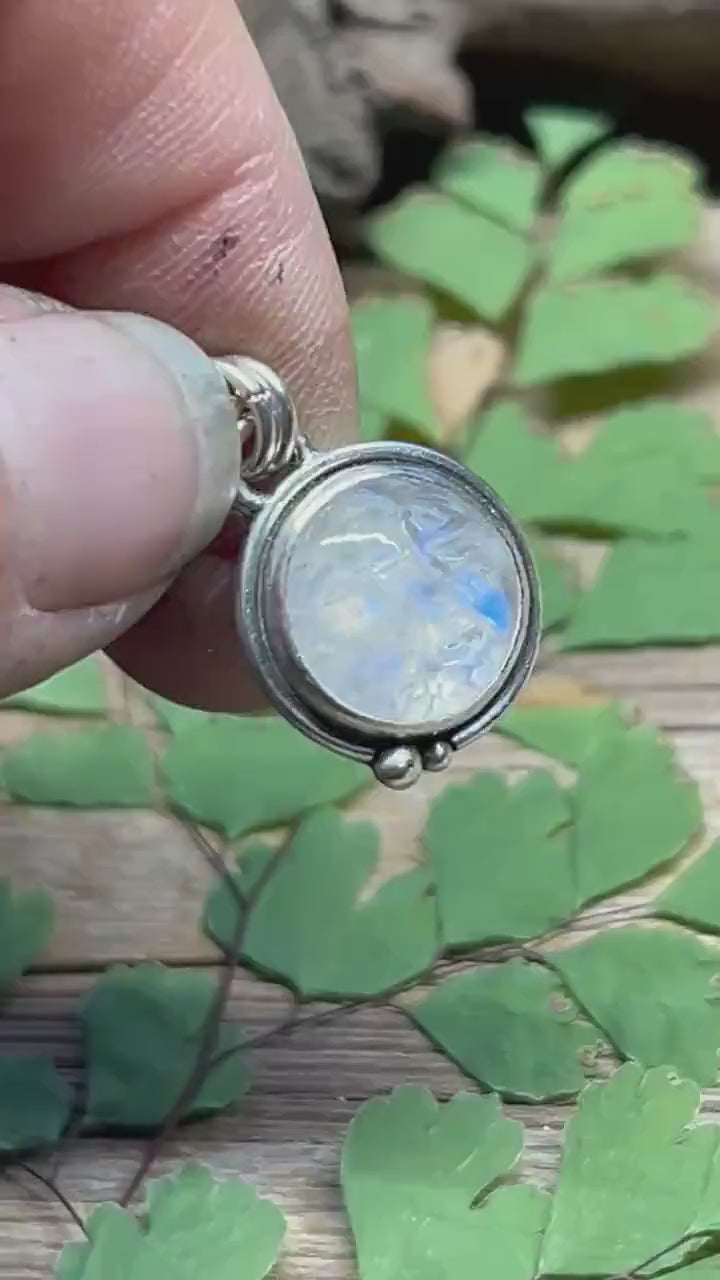 Moon Sterling Silver Necklace Handmade 925 Silver Natural Celestial Jewelry
