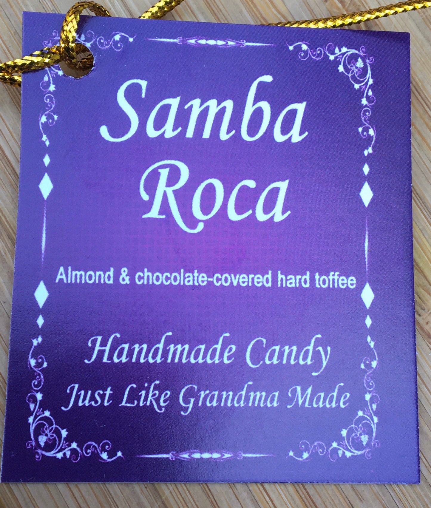 2oz Samba's Roca Toffee Covered In Chocolate & Almonds