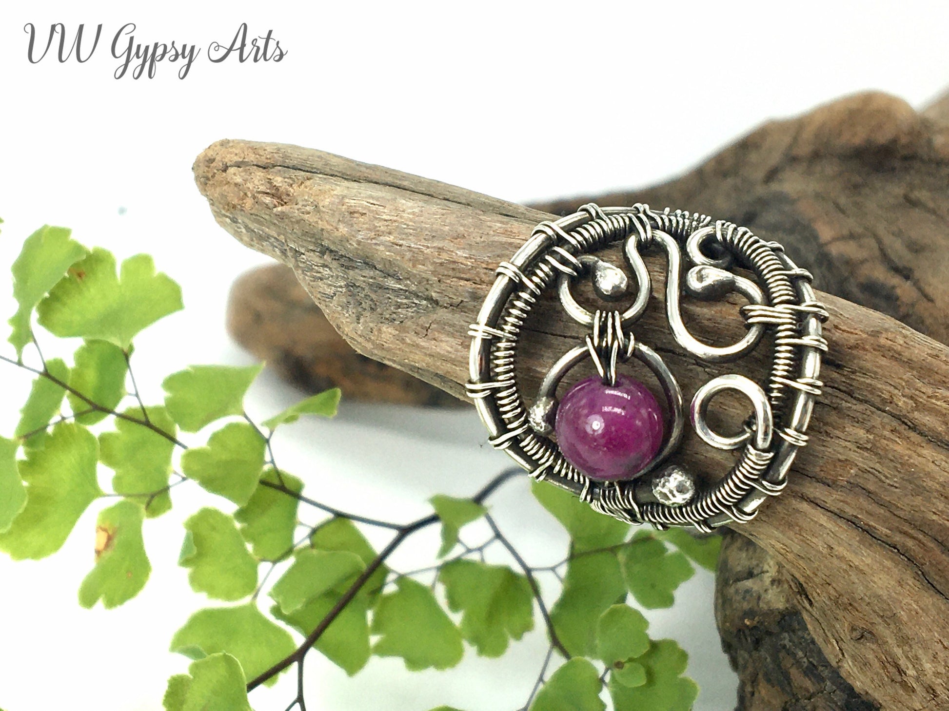 Sugilite Purple Filigree Sterling Silver Ring 925