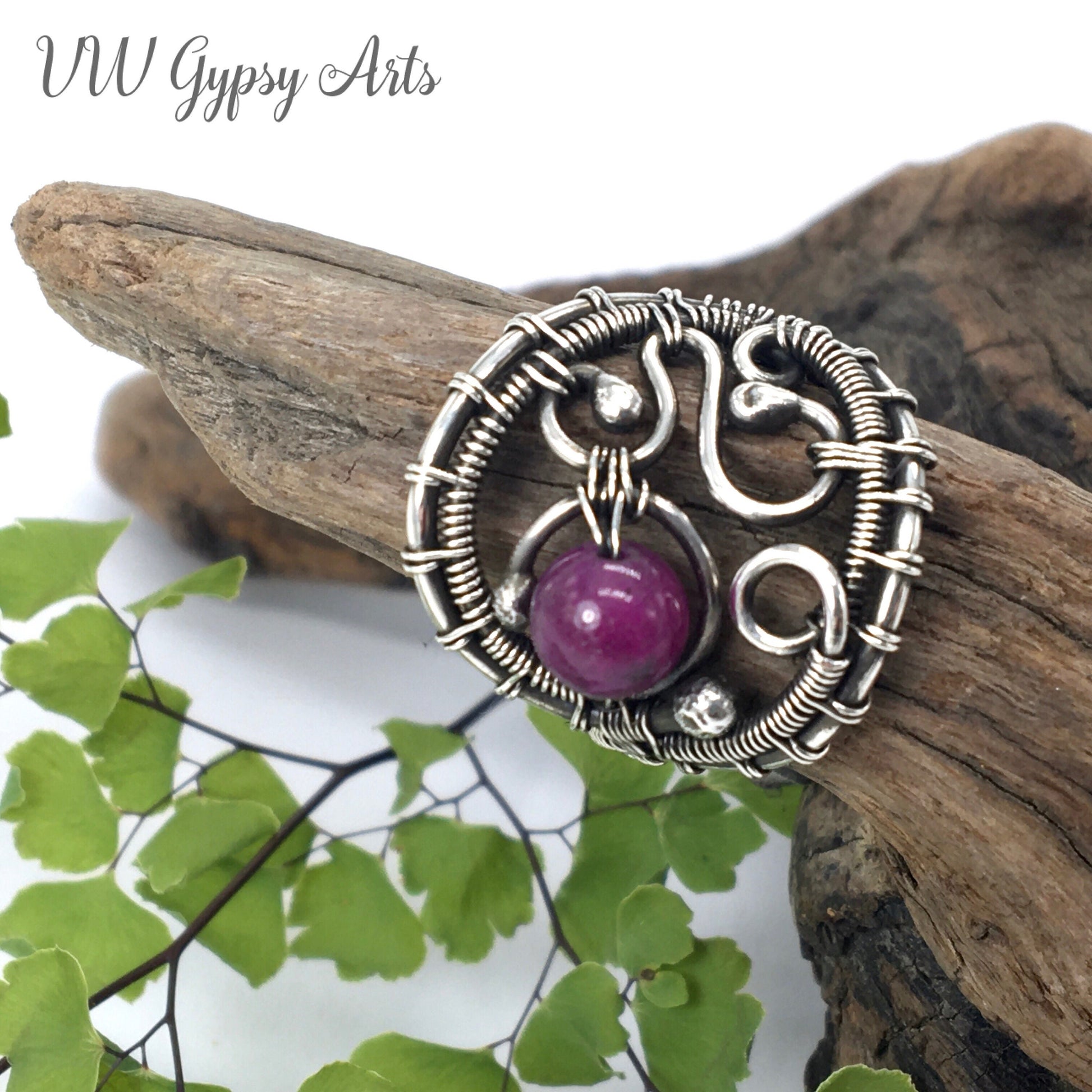 Sugilite Purple Filigree Sterling Silver Ring 925