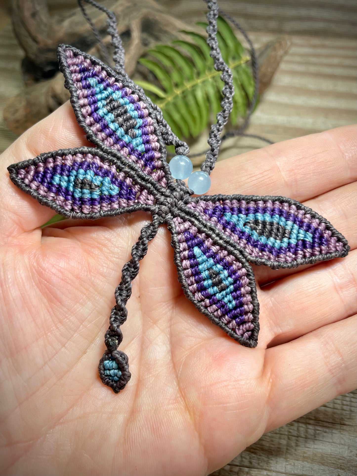 Dragonfly Macrame Necklace