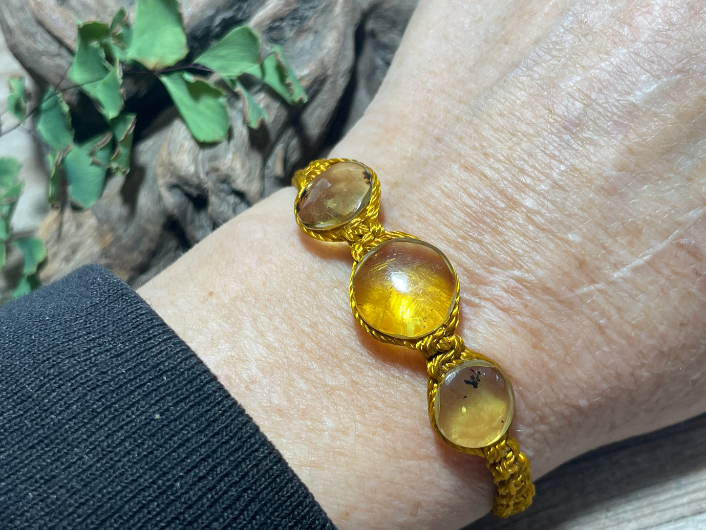 Chiapas Amber 3 Stone Bracelets