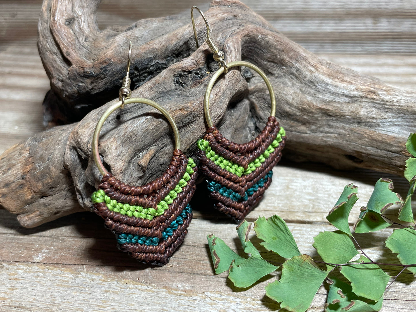 Chevron Drop Macramé Earrings Hypo