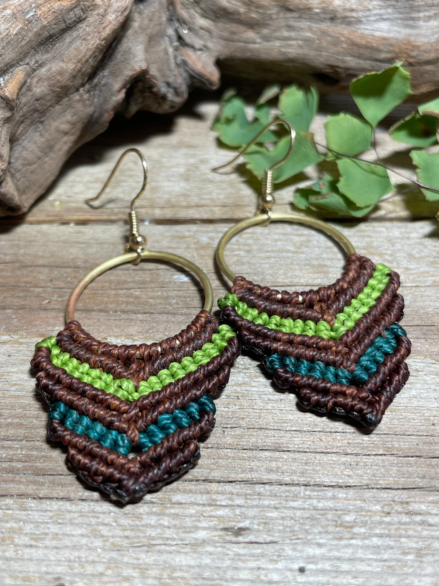 Chevron Drop Macramé Earrings Hypo