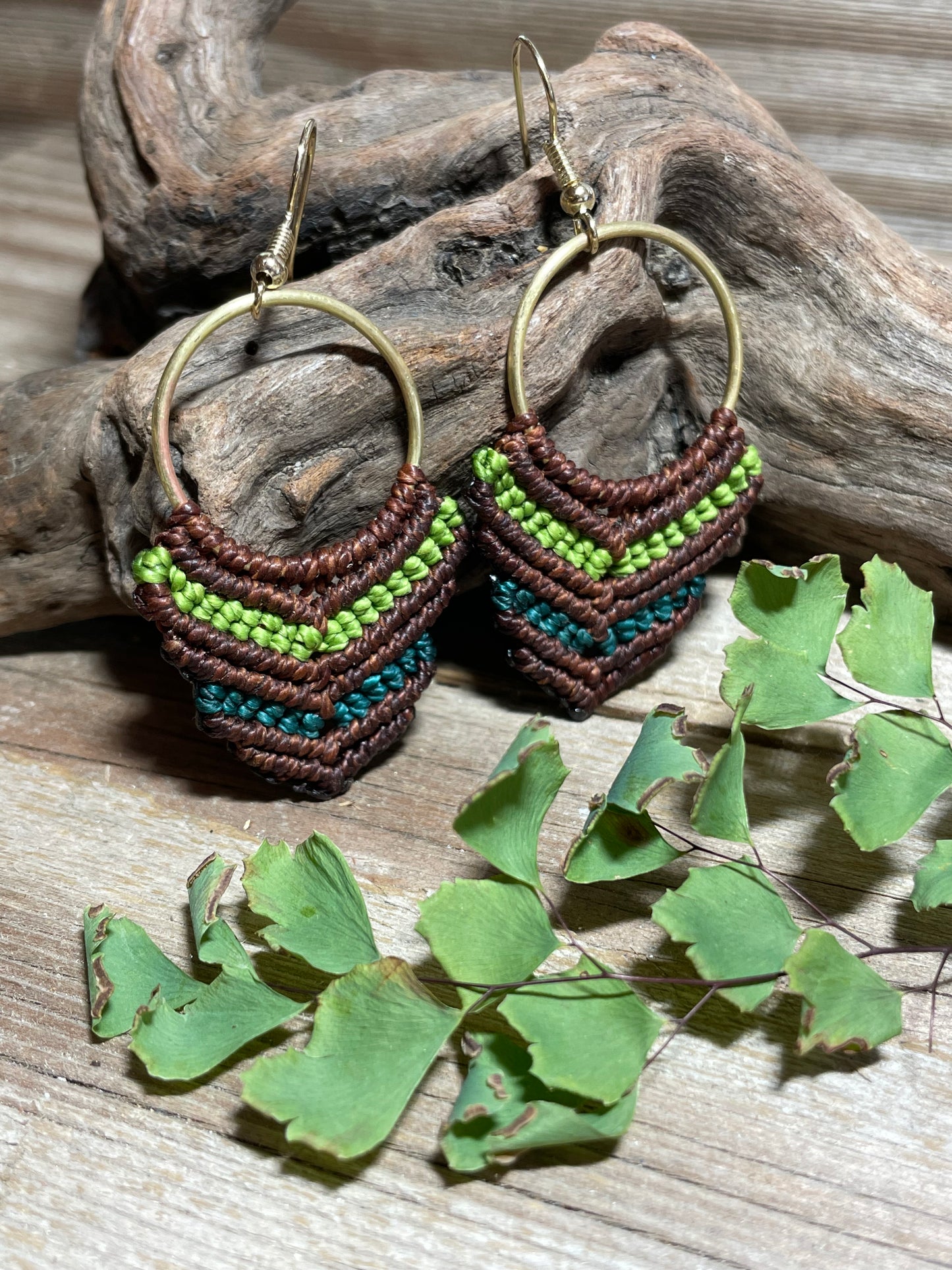 Chevron Drop Macramé Earrings Hypo