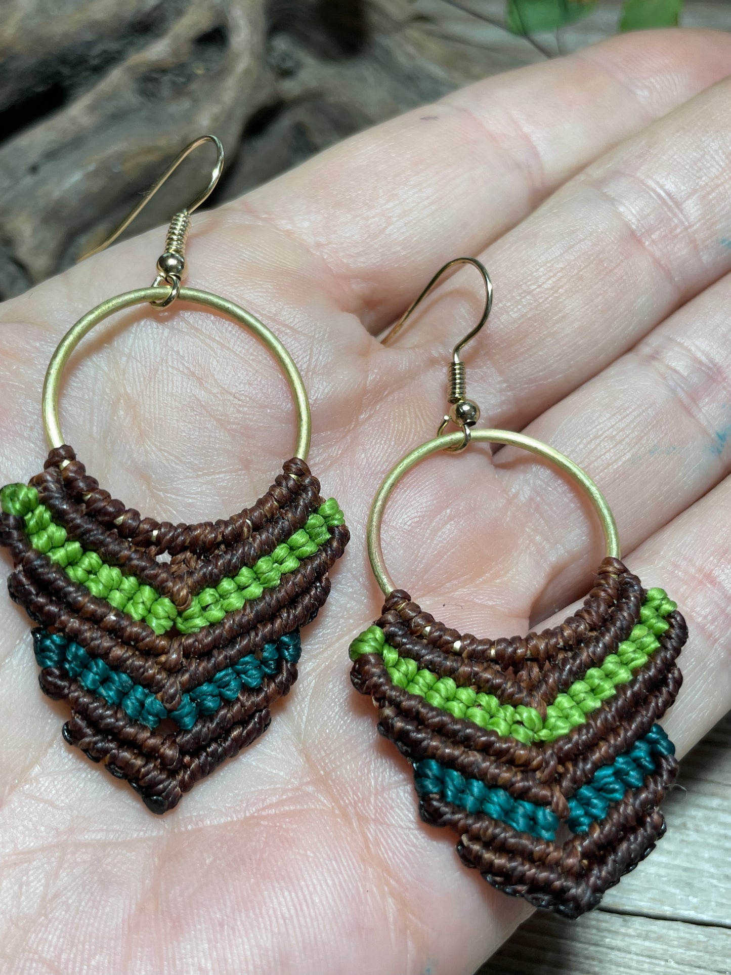 Chevron Drop Macramé Earrings Hypo