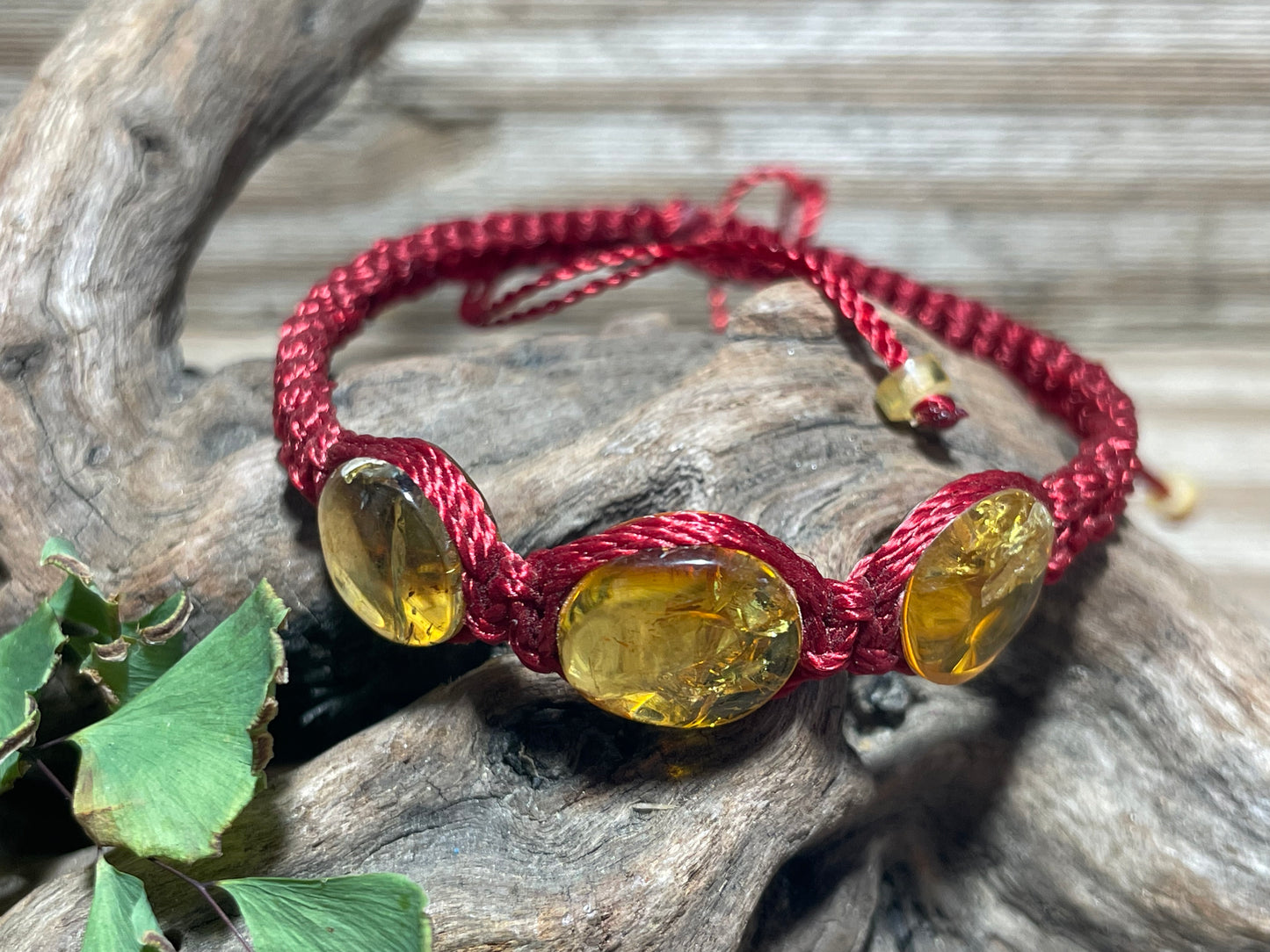 Chiapas Amber 3 Stone Bracelets