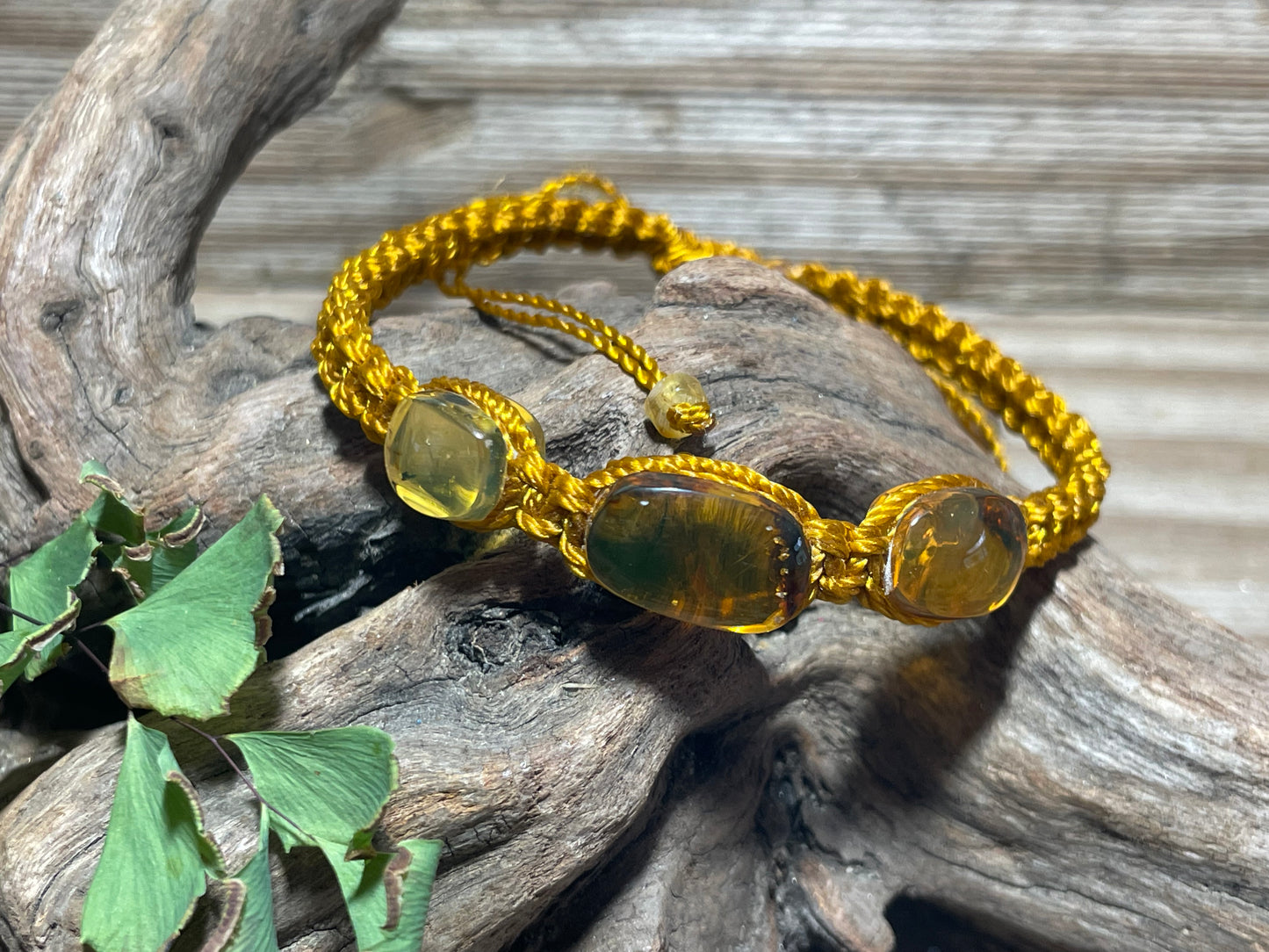 Chiapas Amber 3 Stone Bracelets