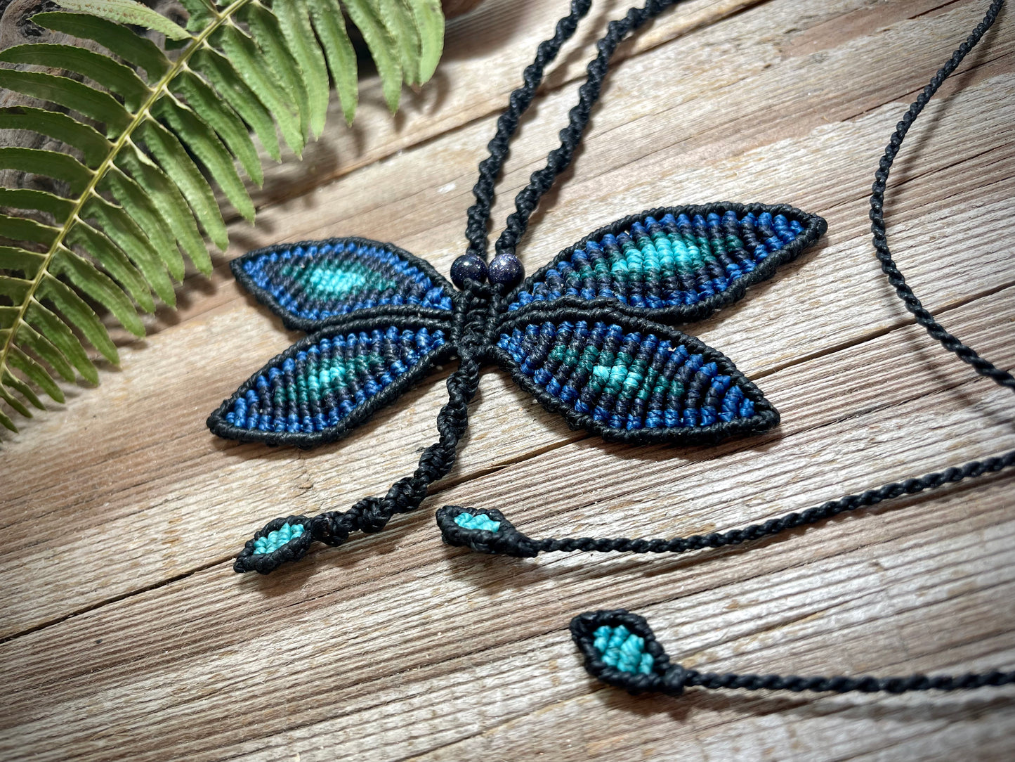 Dragonfly Macrame Necklace