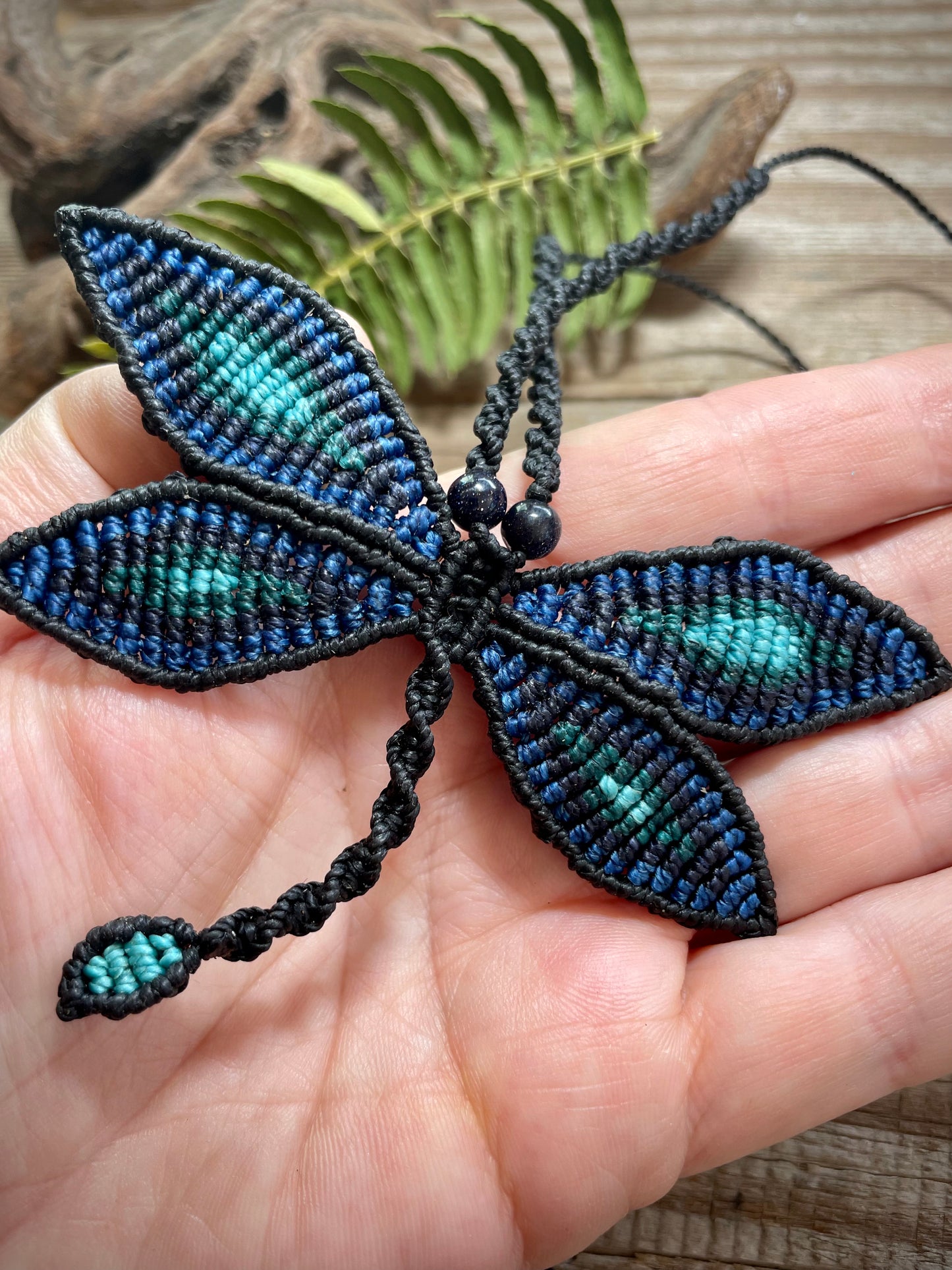 Dragonfly Macrame Necklace