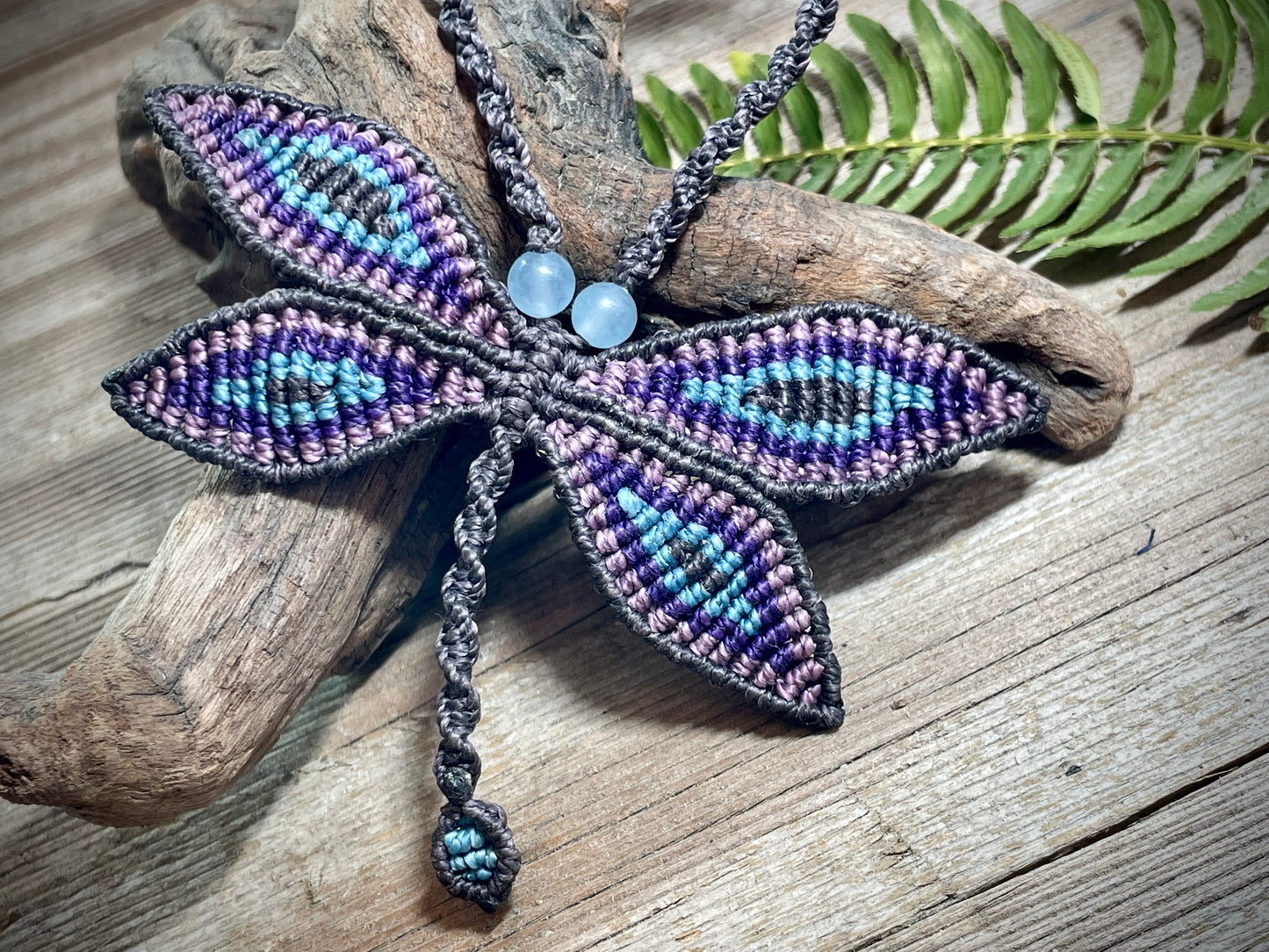 Dragonfly Macrame Necklace