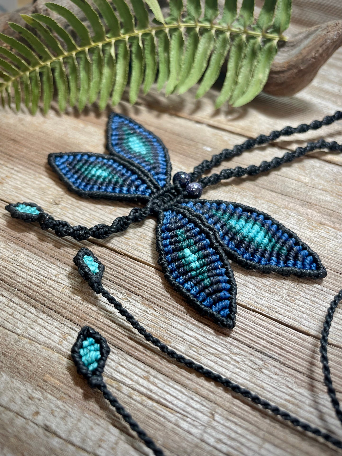 Dragonfly Macrame Necklace