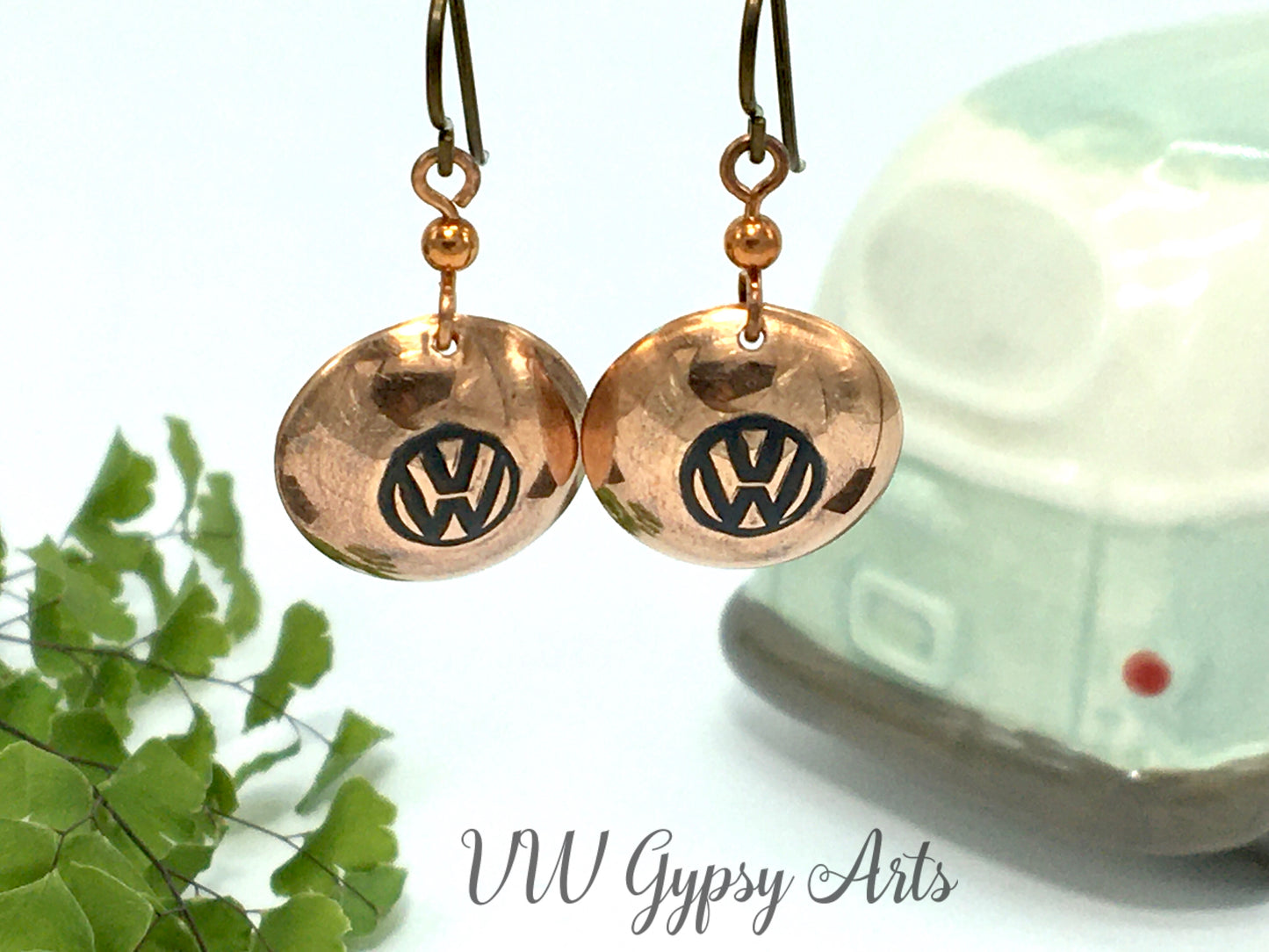 Classic Hub Cap Copper Earrings